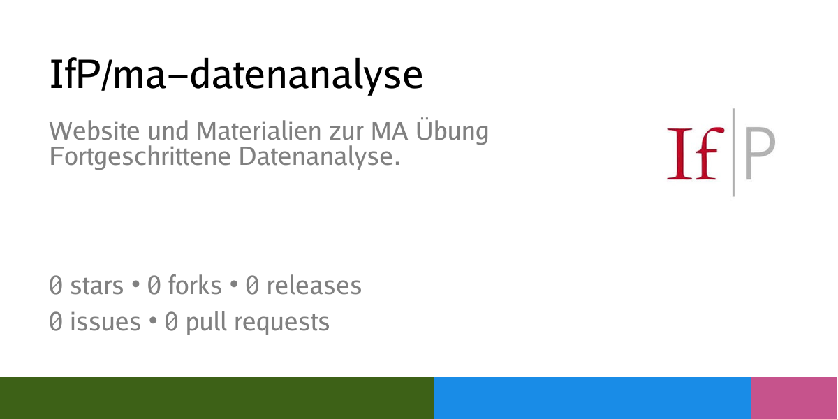 IfP/ma-datenanalyse: Website und Materialien zur MA Übung ...